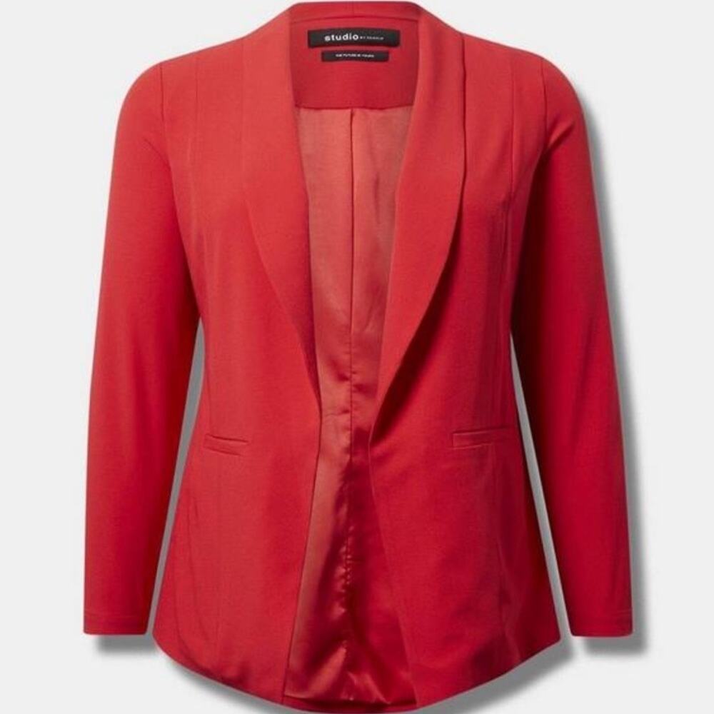 Torrid Red Parker Studio Crepe Blazer